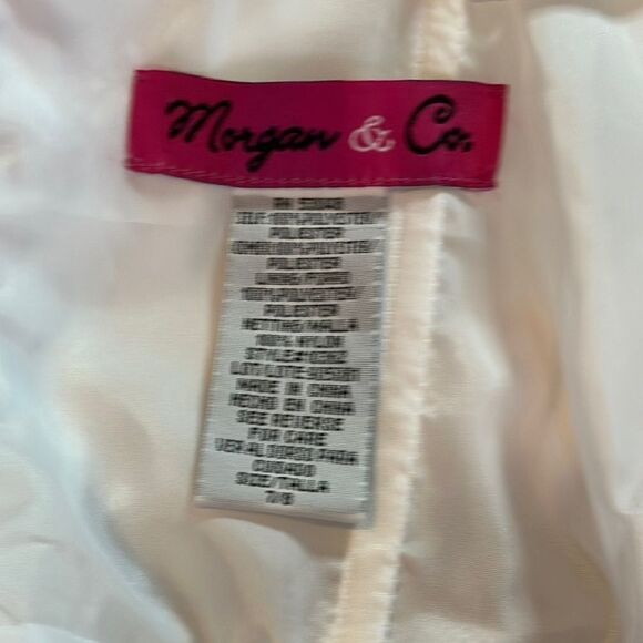 "Morgan & Co. White Cocktail Party Dress Women's Size 7/8 Elegant Formal - Picture 5 of 5